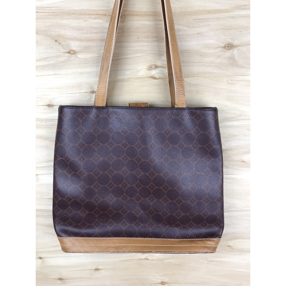 Vintage FOSSIL Classic Brown Leather Shoulder Tote Bag UNIQUE